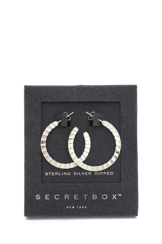 Secret Box Open Hoop Earring