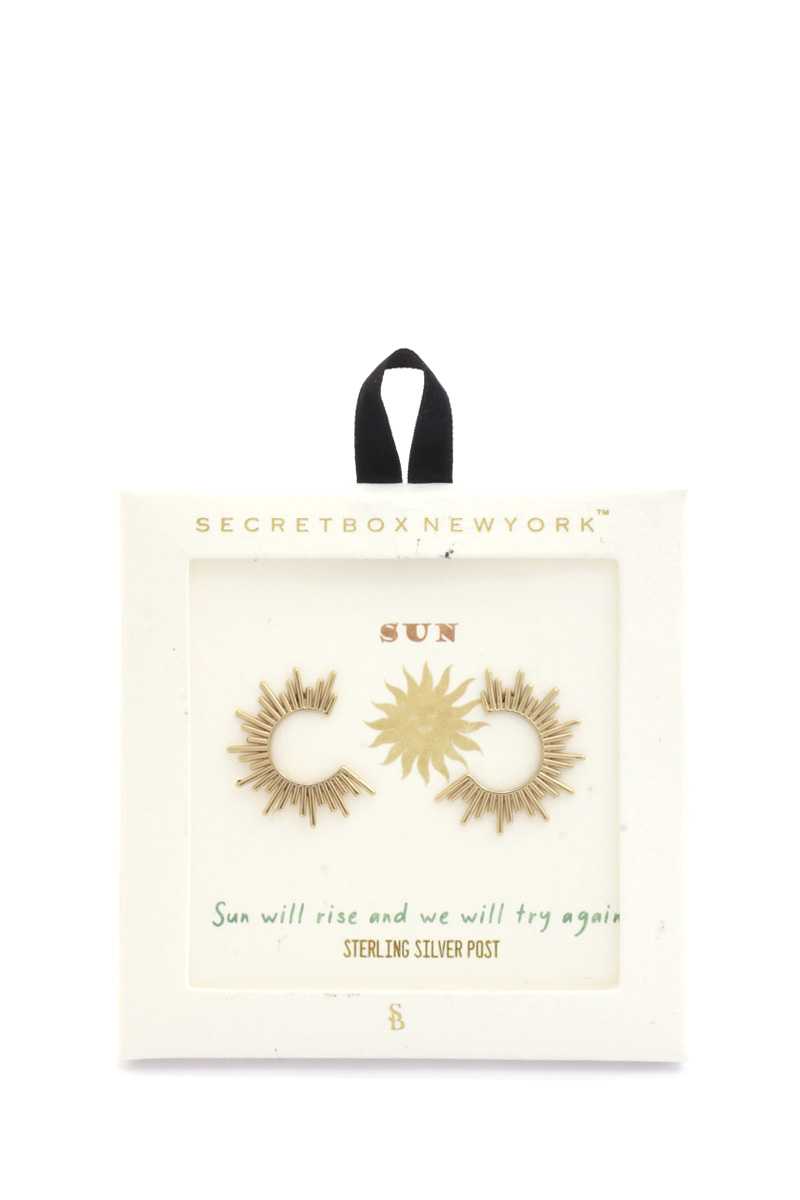 Secret Box Sun Shape Earring