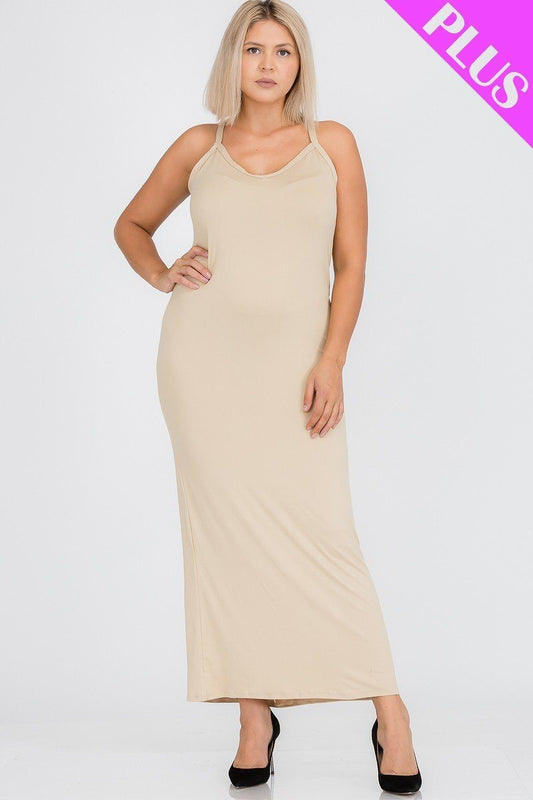 Plus Size Racer Back Maxi Dress