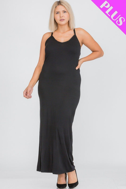 Plus Size Racer Back Maxi Dress