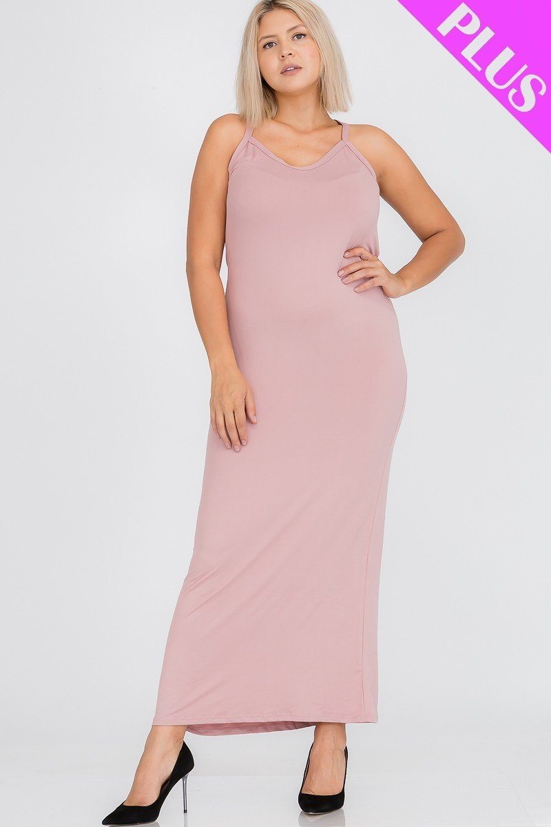 Plus Size Racer Back Maxi Dress