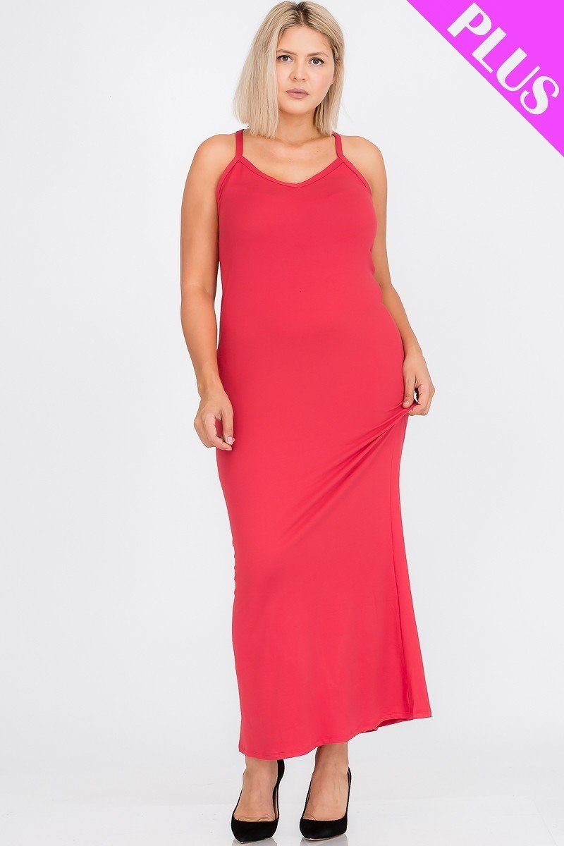 Plus Size Racer Back Maxi Dress