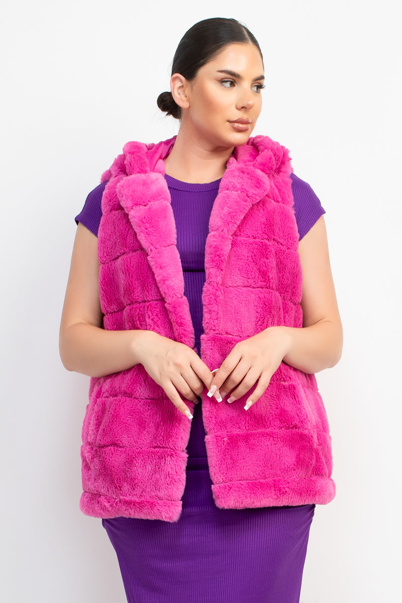 Faux Fur Collared Vest