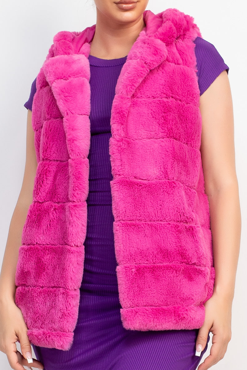 Faux Fur Collared Vest