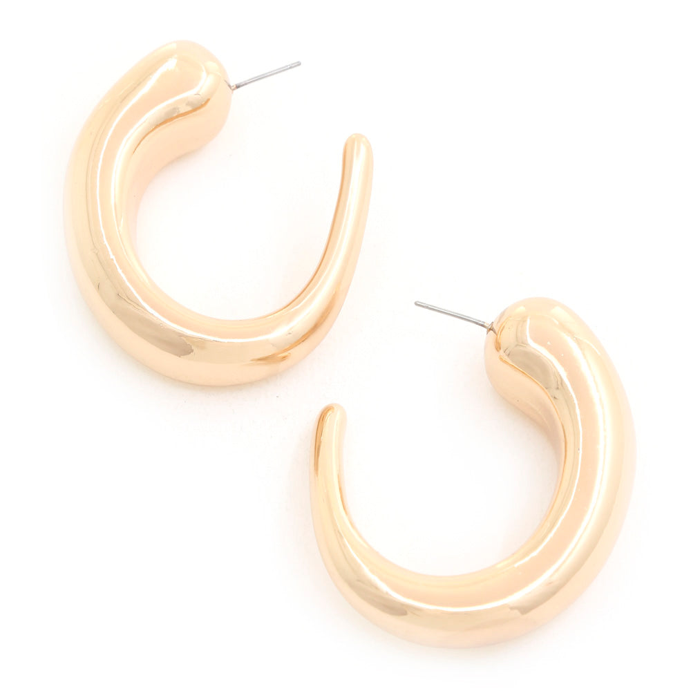 Metal Open Circle Earring